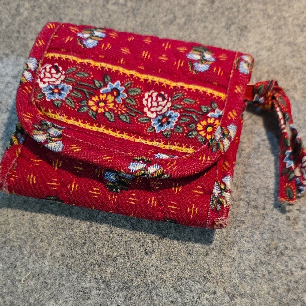 Vera Bradley Red Floral Quilted Wallet